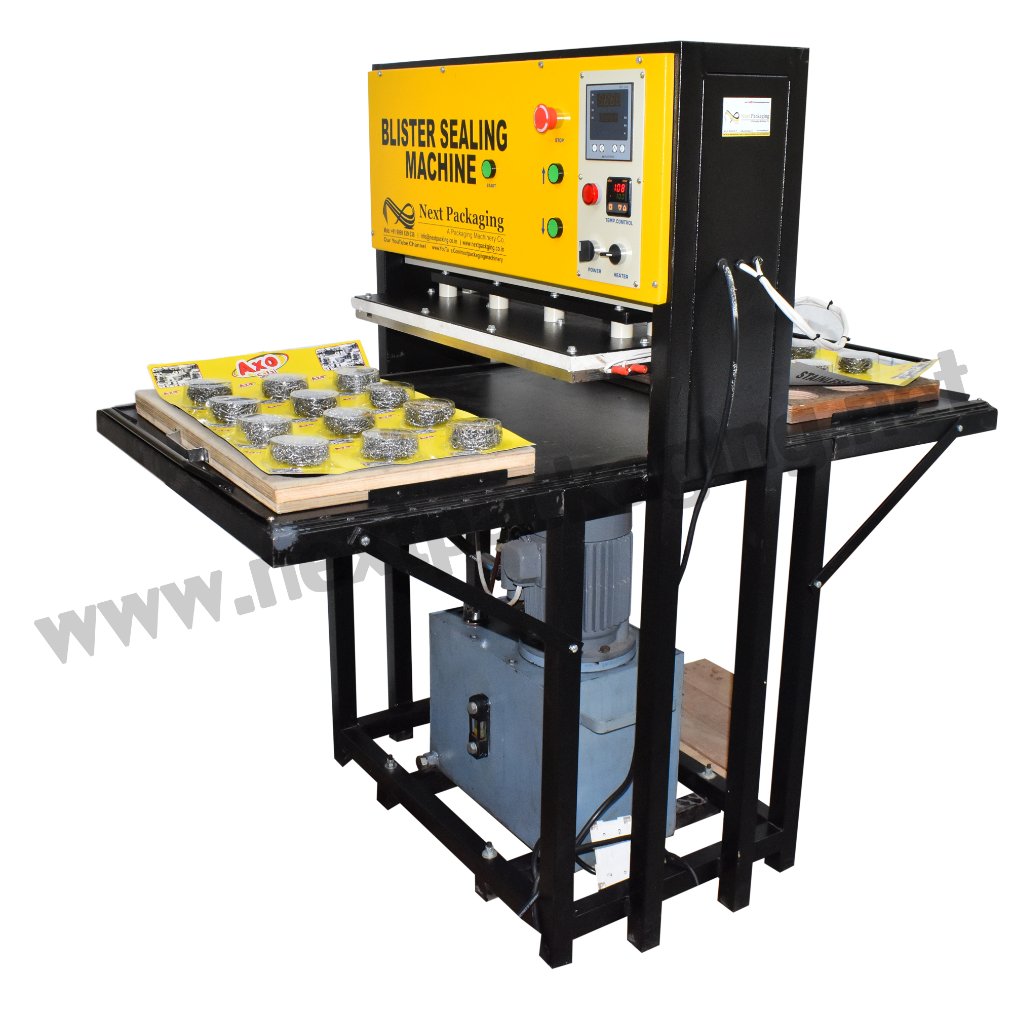 HYDRAULIC BLISTER PACKING WITH SLIDER
